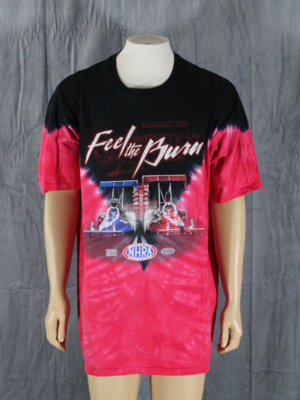 Racing Shirt (Retro) - Drag Race Feel the Burn Tie Dye - Men's XL